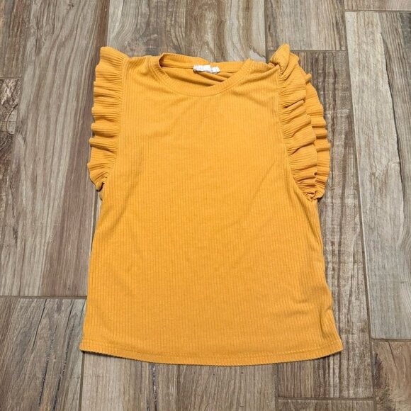 THML Ribbed with Flutter Sleeves Top - Picture 1 of 3